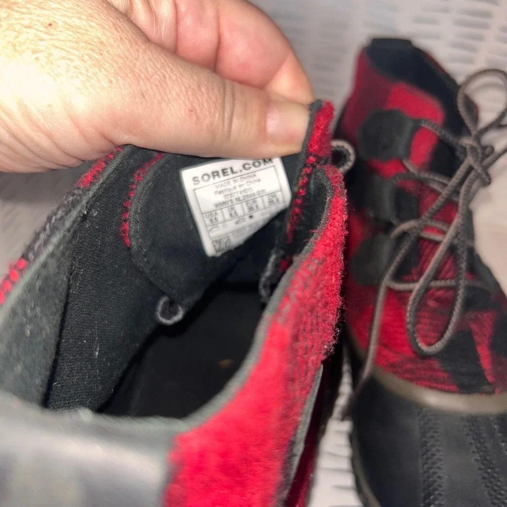 Sorel Women's Out  N About  Waterproof Buffalo Plaid‎ Winter Snow Boots Size 8.5